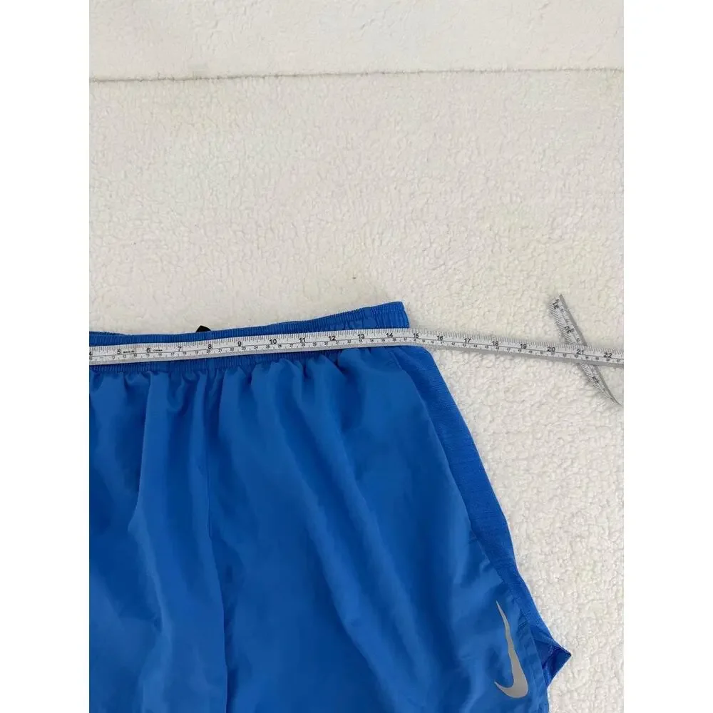 Nike‎ Blue Nike Logo Elastic Waistband Athletic Casual Shorts Size Large Women